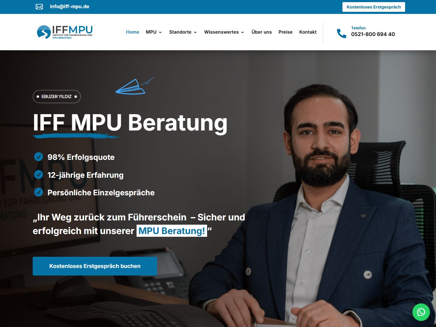 Startseite von IFF MPU Beratung